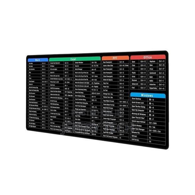 Large Gaming Mouse Pad Desk Mat Office Software Excel Shortcuts Mousep