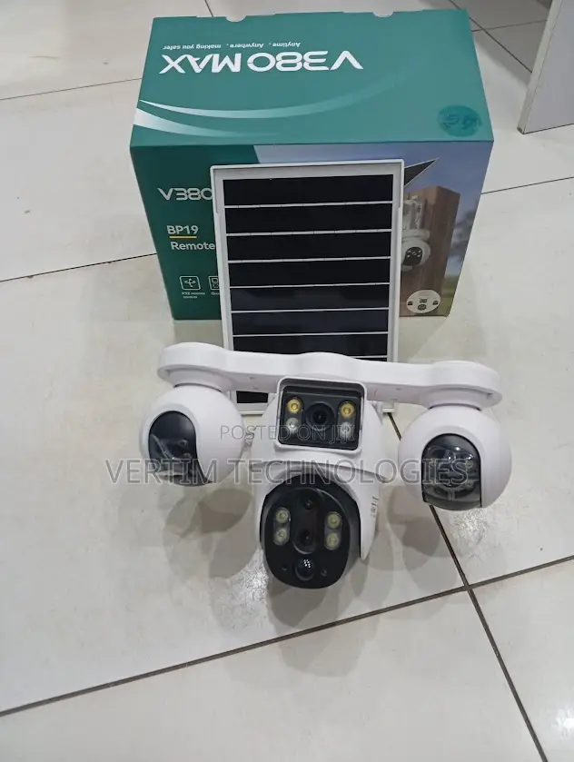 V380pro Outdoor Solar CCTV 4g 4 Lens Security Camera