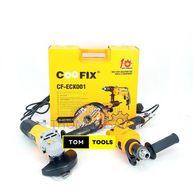 Coofix Electric Impact Drill and Angle Grinder Combo - thumbnail 3