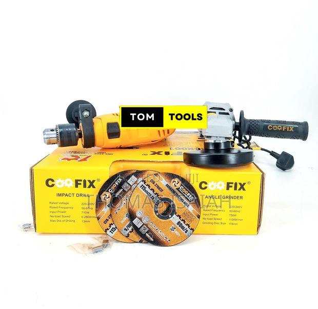 Coofix Electric Impact Drill and Angle Grinder Combo - thumbnail 4