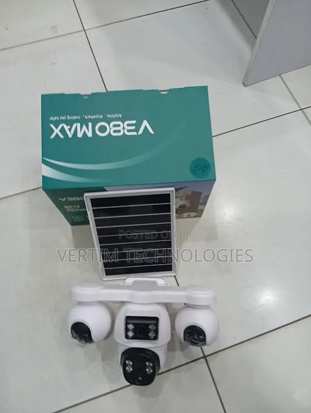 V380 Max Bp19 Remote Control Solar Camera 4 Lens Four CCTV Camera