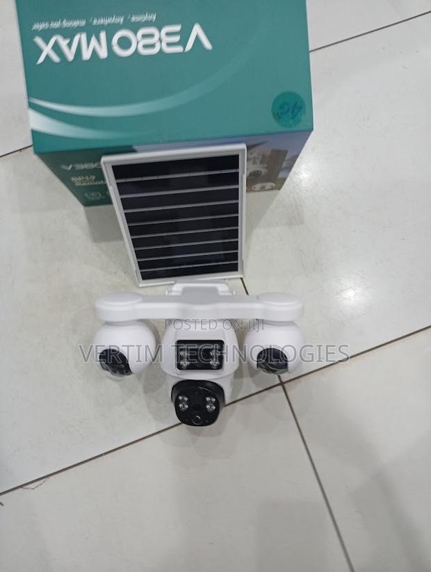 4g Enabled CCTV Camera, 4 Lens 360 Rotating Angle, Solar Camera