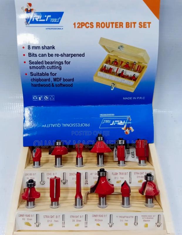 Quality 12pcs Router Bit Set Woodworking Kit