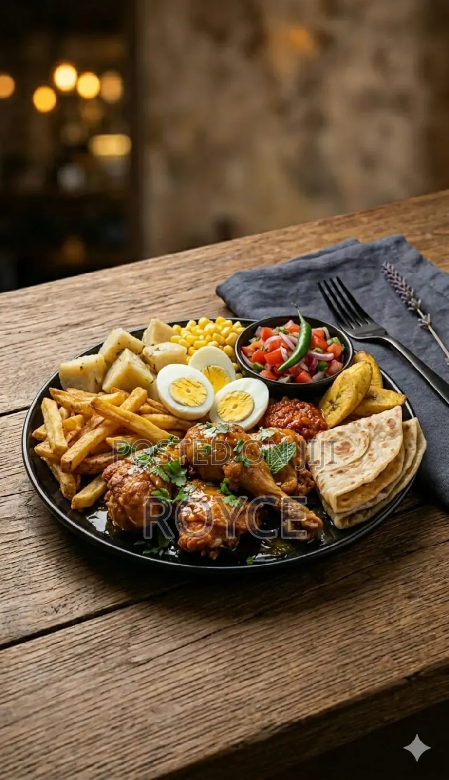 Round Black Platter - 10.5"