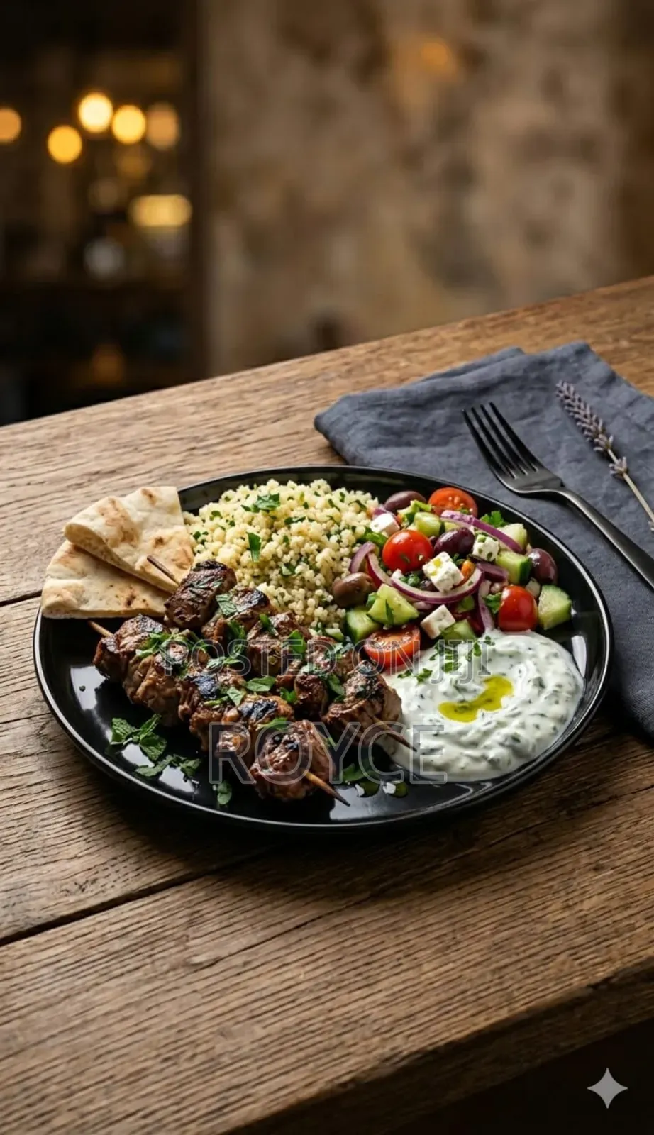 Round Black Platter - 10.5"