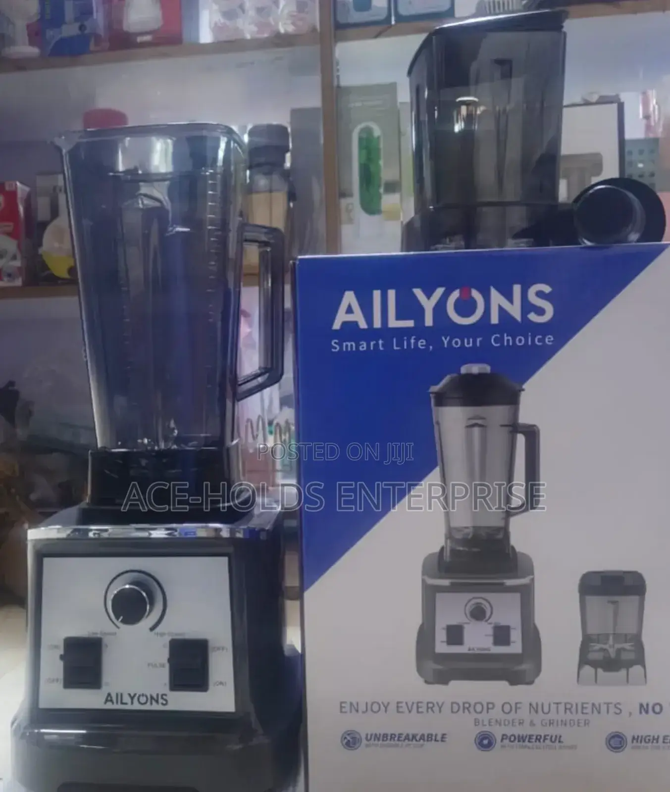 2.0 Litres Ailyons Commercial Blender 2 in 1 - Unbreakable Jar
