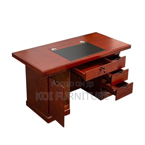 Office Desk; 1200mm Platinum Mahogany Executive Desk - thumbnail 6