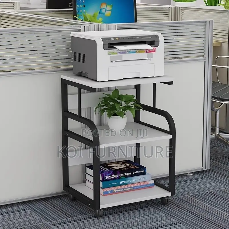 Storage Units; Printer Rack With Blacket Storage Shelf