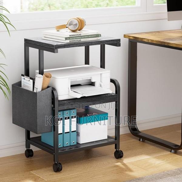 Storage Units; Printer Rack With Blacket Storage Shelf - thumbnail 3