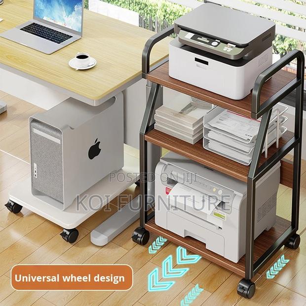 Storage Units; Printer Rack With Blacket Storage Shelf - thumbnail 4