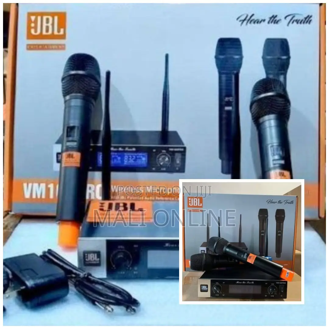 JBL Vm100pro Dual Wireless Microphone System Uhf Handheld Mics