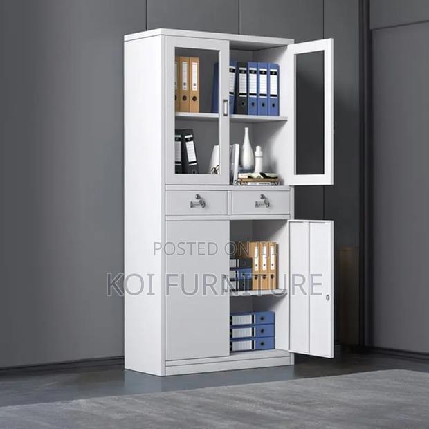 Office Cabinet; Four Lockable Doors for Homes and Office Filing