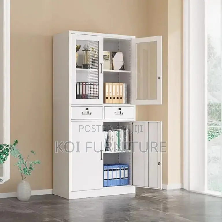 Office Cabinet; Four Lockable Doors for Homes and Office Filing
