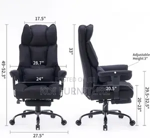 Office Chair; Heavy Leather High Back Office Chair