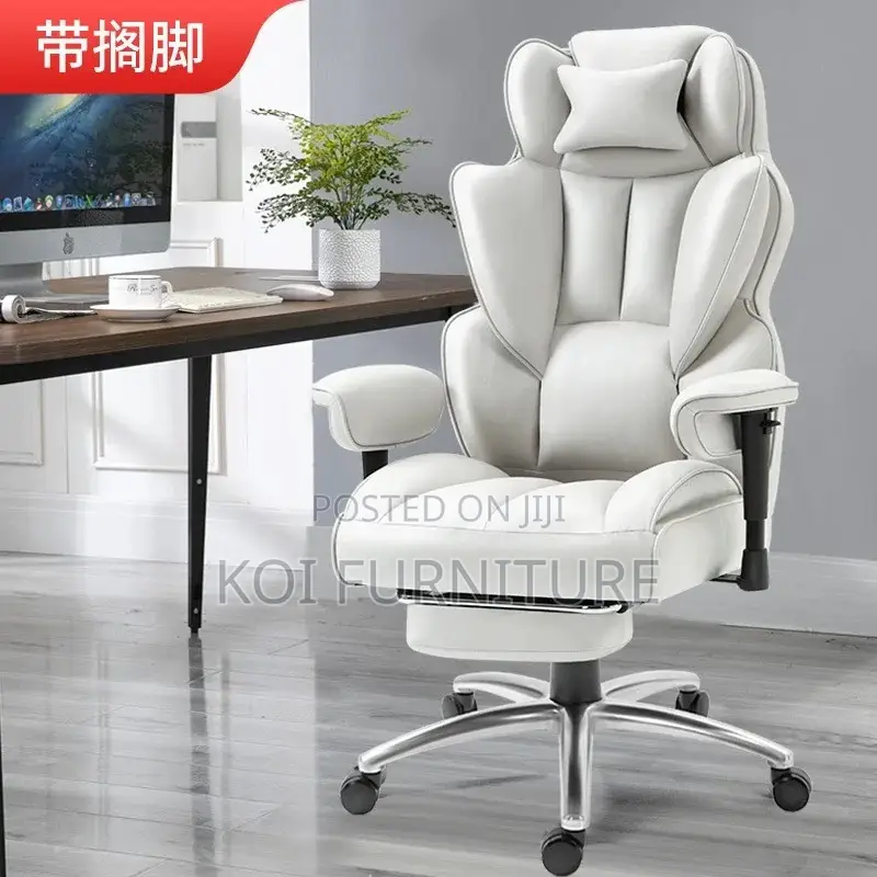 Office Chair; Heavy Leather High Back Office Chair