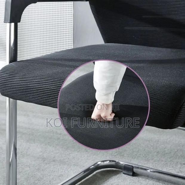 Office Chair; Mesh Fabric Office Chair With Sled Base - thumbnail 4