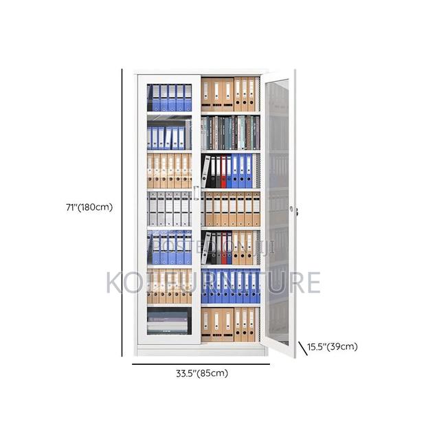 Office Cabinet; Filing Cabinet With Dual-Door With Adjustable Shelving - thumbnail 2