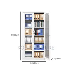 Office Cabinet; Filing Cabinet With Dual-Door With Adjustable Shelving