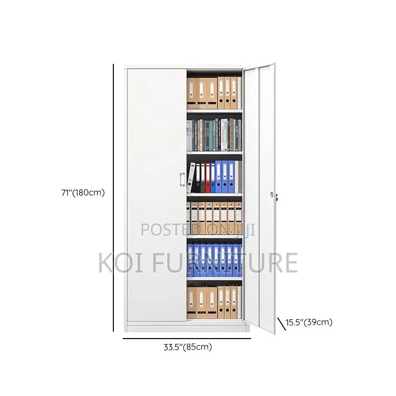 Office Cabinet; Filing Cabinet With Dual-Door With Adjustable Shelving