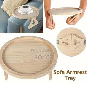Bamboo Foldable  Sofa Armrest Tray