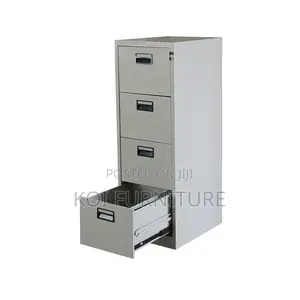 Office Cabinet; Four Lockers Gray Executive Office Cabinet