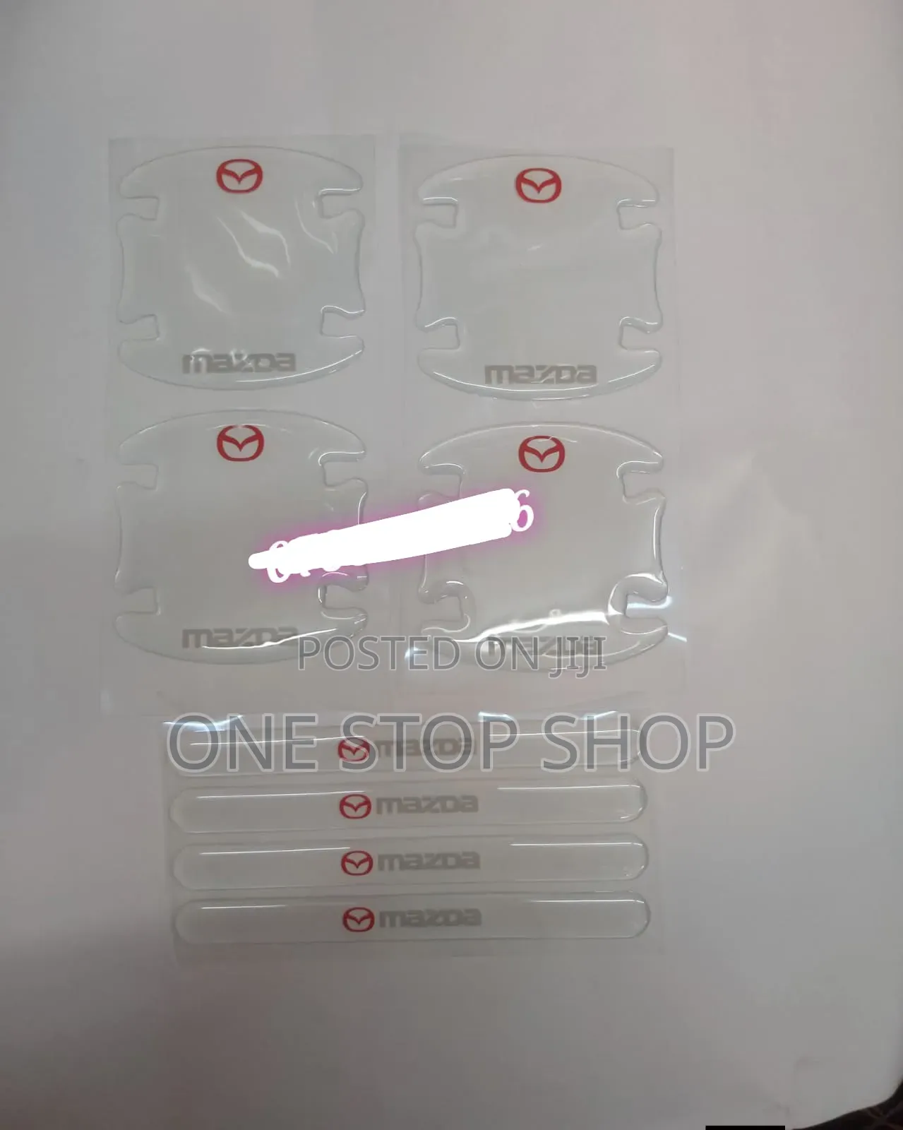 Clear Mazda 8pc Door Handles+Bowl Scratch Protectors