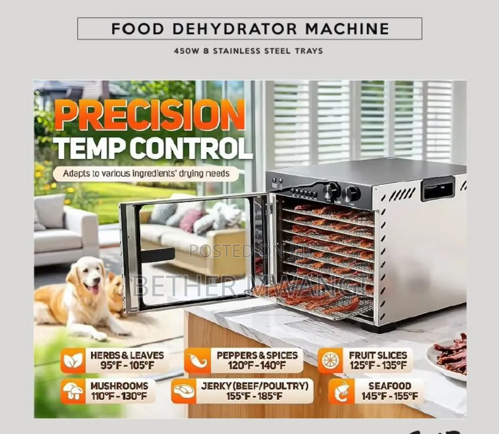 8- Shelf Food Dehydrator Machine In Kenya