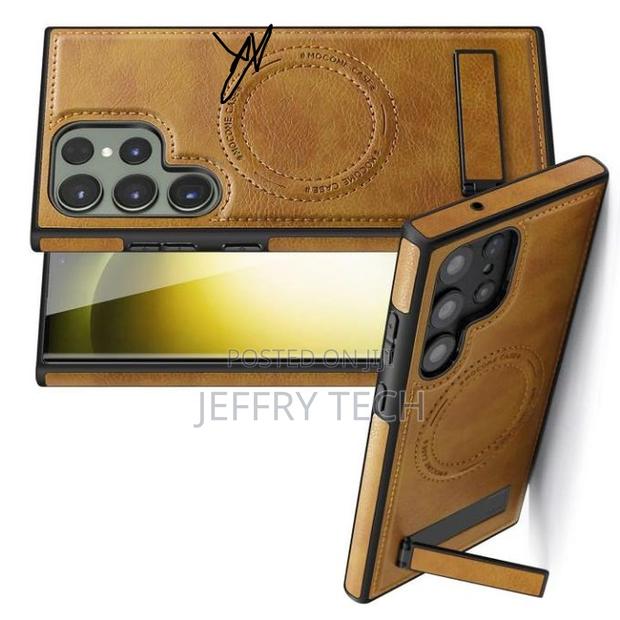 Magnetic Leather Case for Samsung Galaxy S24 Ultra - thumbnail 3