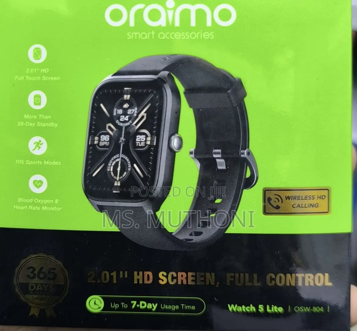 Oraimo Watch 5 Lite (Model Osw-804).