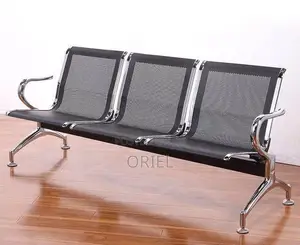 Office Bench: Elite Link Stainless Steel Reception Waiting Bench