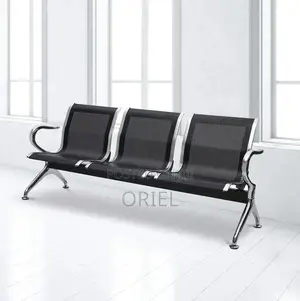 Office Bench: Elite Link Stainless Steel Reception Waiting Bench