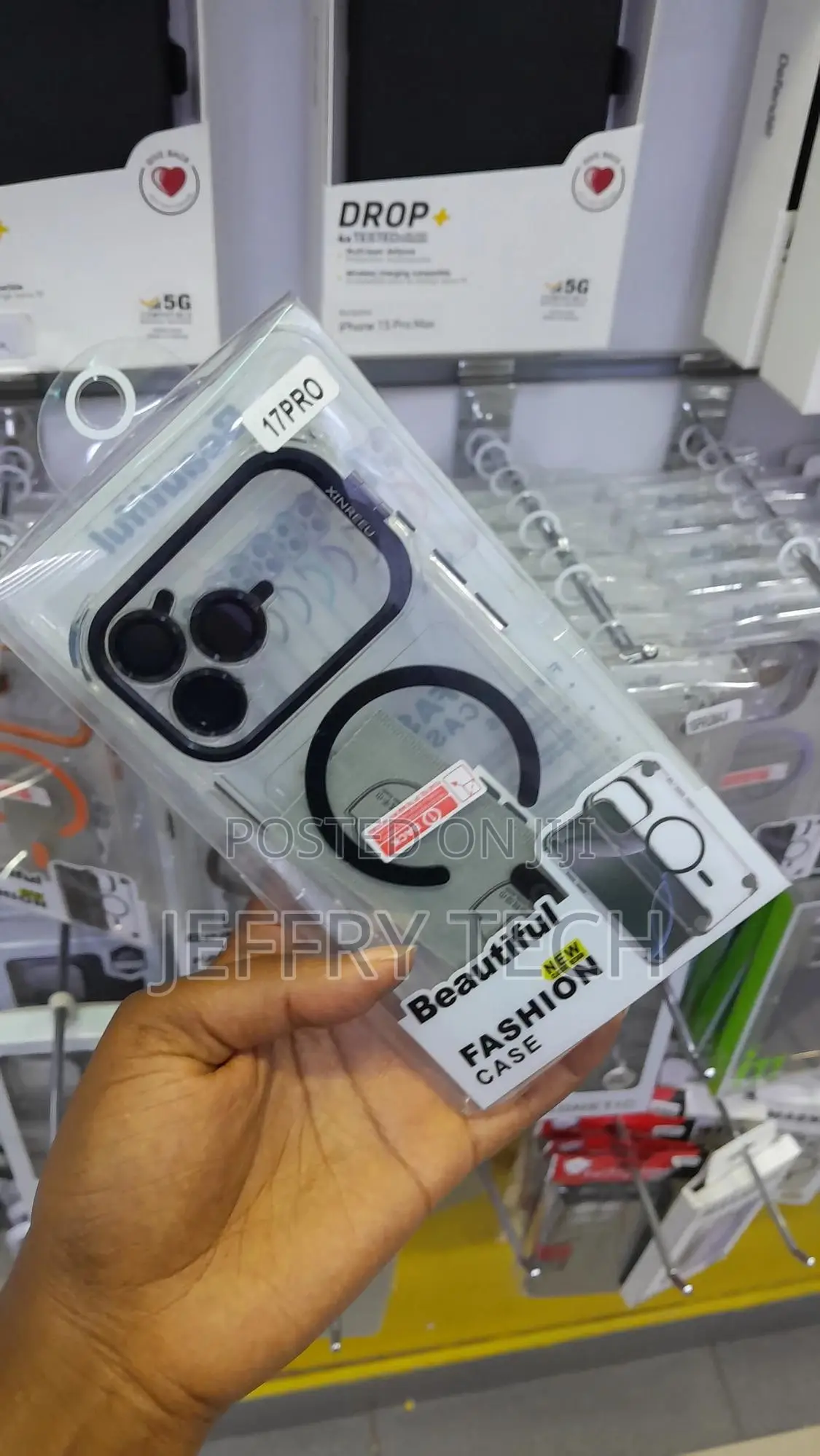 Racy Translucent Case With Camera Ring Lens for iPhone 17 Pro