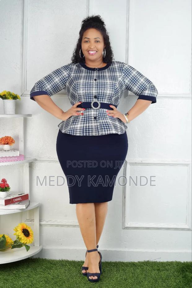Peplum Checked Dress