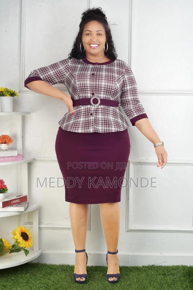 Peplum Checked Dress - thumbnail 2