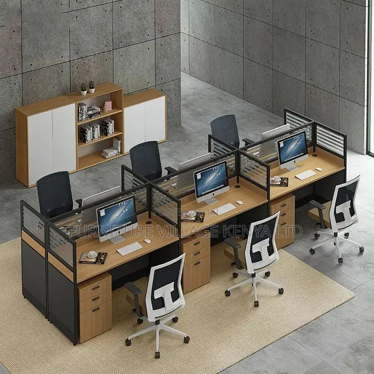 Workstation; Six Way Modular Office Workstation