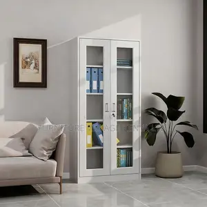 Office Cabinet; 2 Door Transparent Office Filling Cabinet