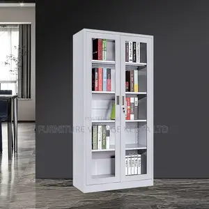 Office Cabinet; 2 Door Transparent Office Filling Cabinet