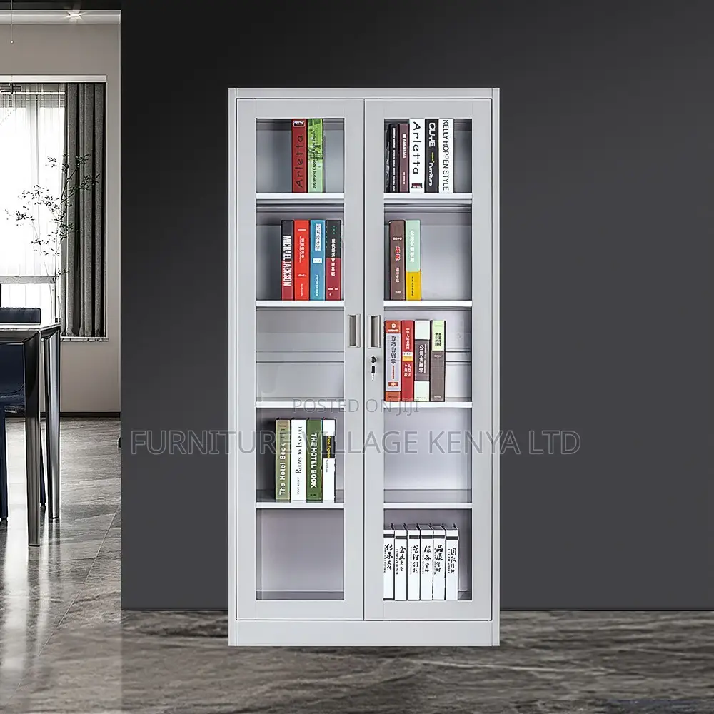 Office Cabinet; 2 Door Transparent Office Filling Cabinet