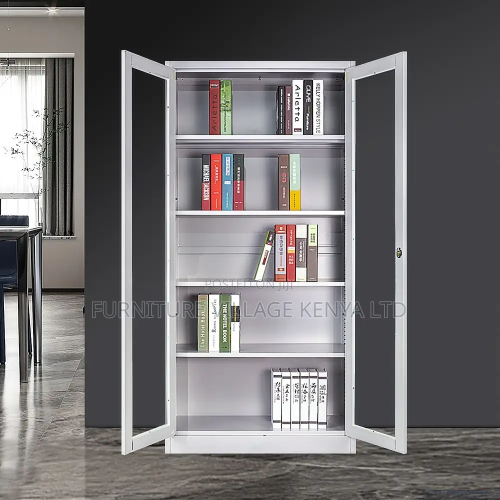Office Cabinet; 2 Door Transparent Office Filling Cabinet