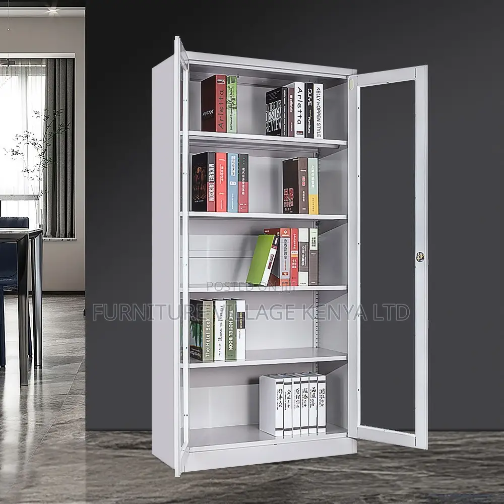 Office Cabinet; 2 Door Transparent Office Filling Cabinet