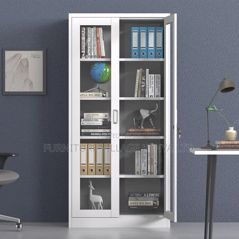 Office Cabinet; 2 Door Transparent Office Filling Cabinet