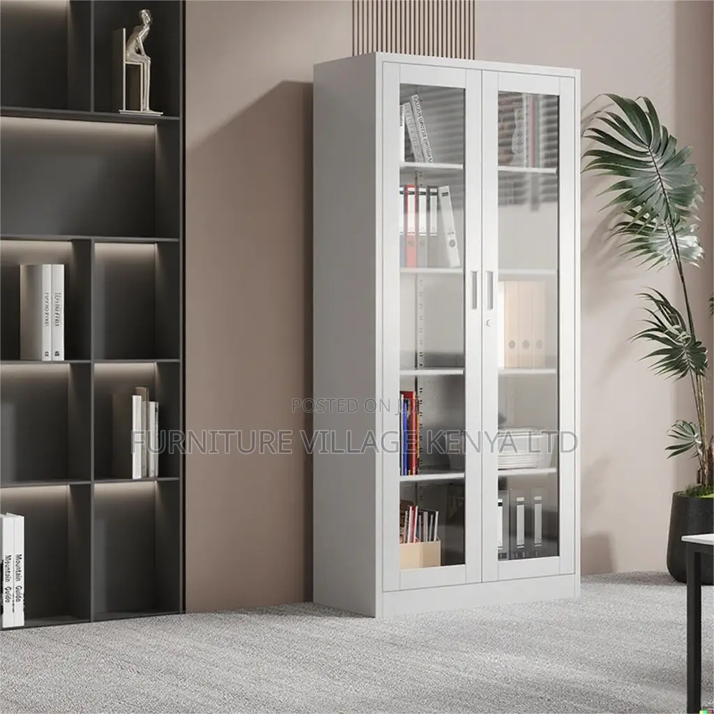 Office Cabinet; 2 Door Transparent Office Filling Cabinet