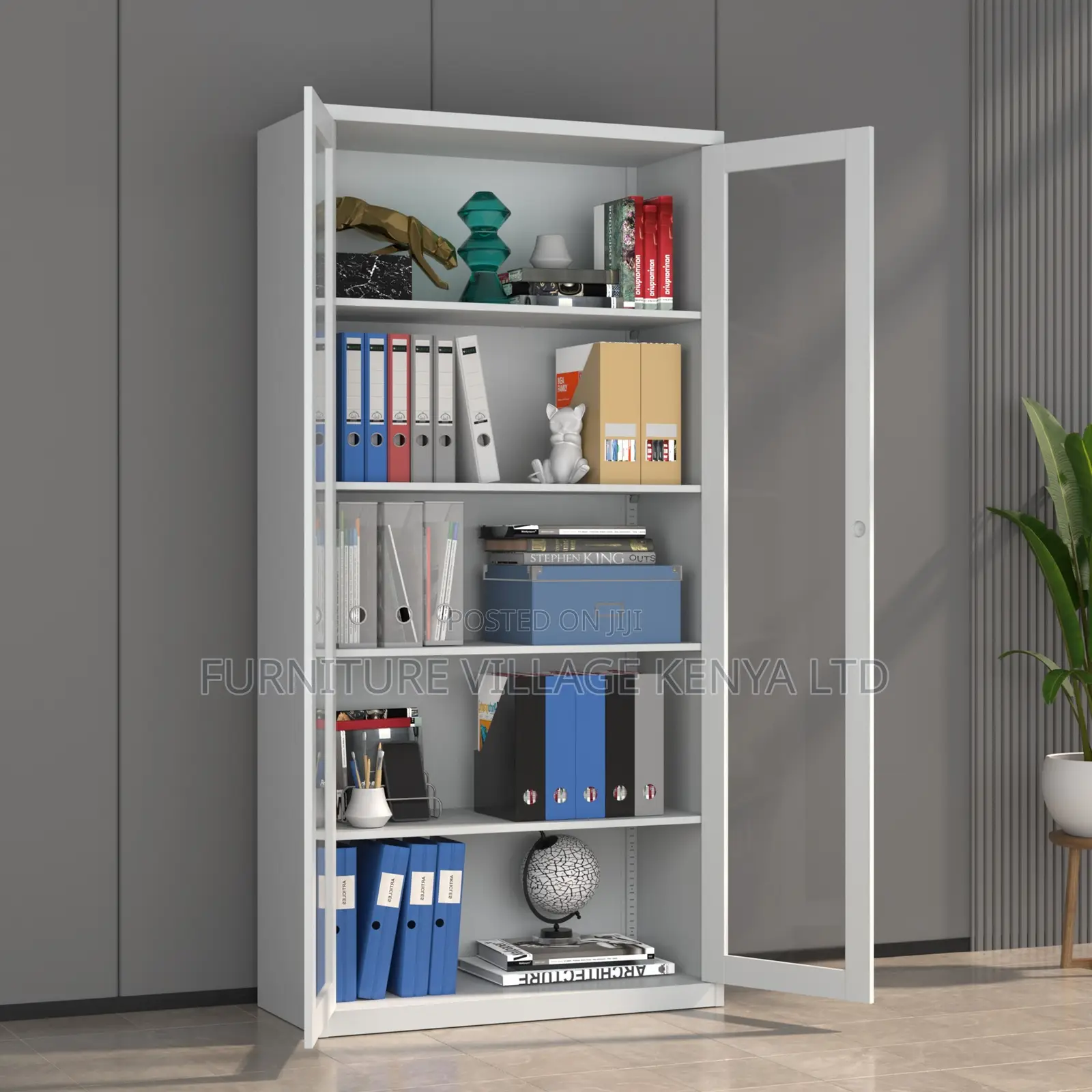 Office Cabinet; 2 Door Transparent Office Filling Cabinet