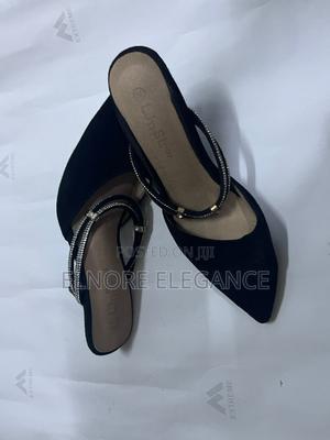 Elegant Classy Black Lace Up Heels - thumbnail 2