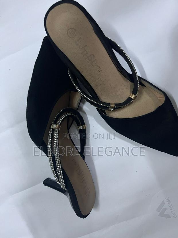 Elegant Classy Black Lace Up Heels - thumbnail 3