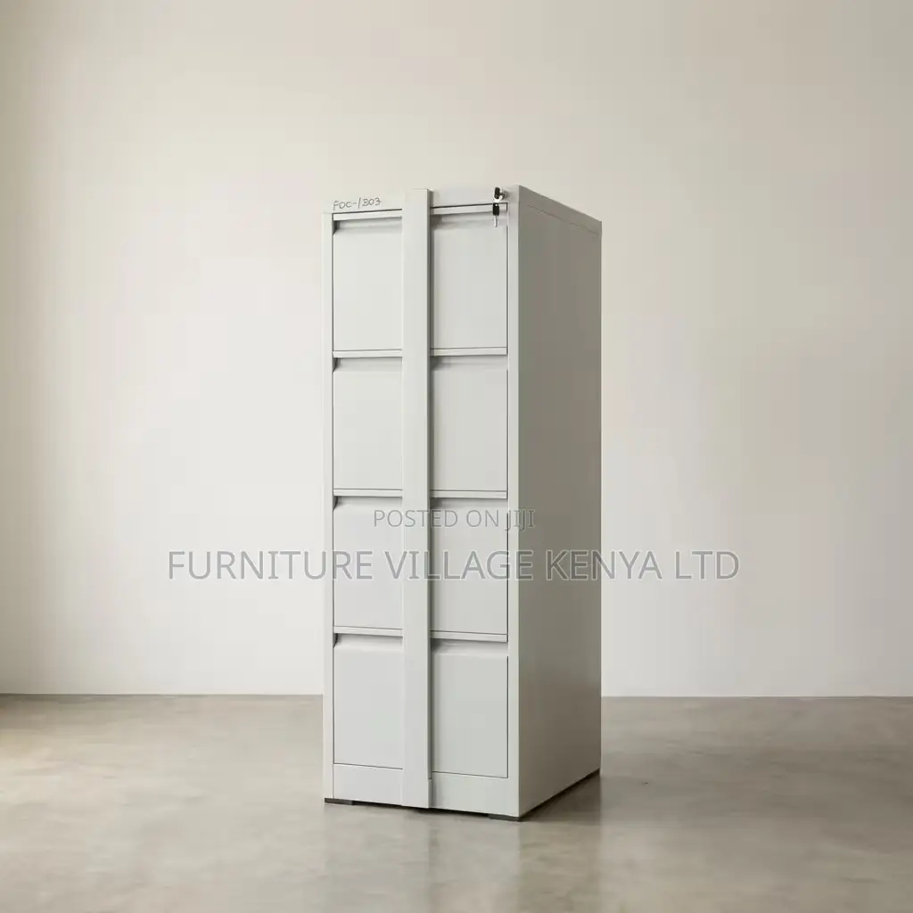 Office Cabinet; 4 Drawer Office Cabinet With Locking Bar