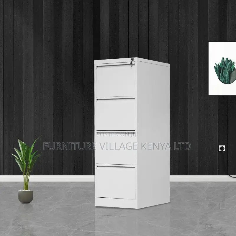 Office Cabinet; 4 Drawer Office Cabinet With Locking Bar