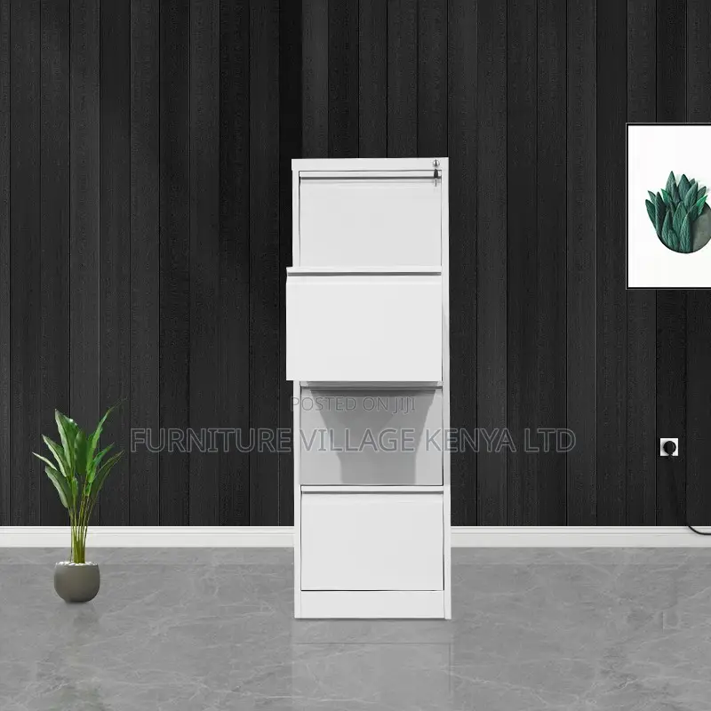 Office Cabinet; 4 Drawer Office Cabinet With Locking Bar