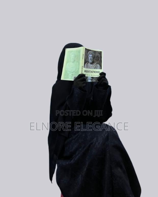 Black Patterned Abaya - thumbnail 4