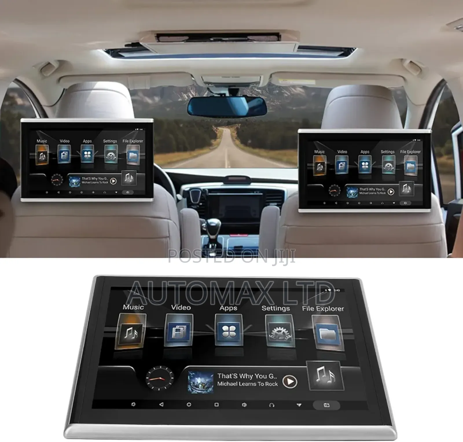 Hd (Android) Headrest Screens. For Nissan,Jeep,Mazda,Honda